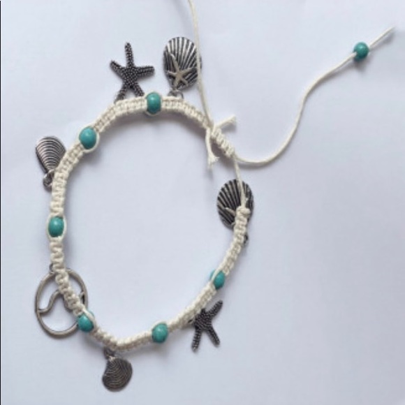 BOHO Shell Pendant Anklet - Picture 2 of 3